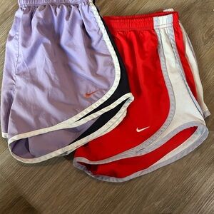 Nike Women's Athletic Shorts Bundle - Lavender and Red